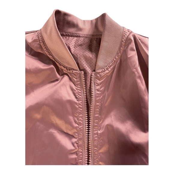 Fabletics Eva Bomber Jacket Sizw Small. Women's Satiny Pink Jacket - Picture 5 of 6